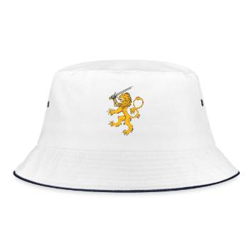 Aalto Asko Art Heraldic Lion - Bucket Hat - white/navy - Front