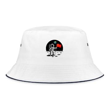 Norman Astronaut Normandy Pride Weltraumhumor - Bucket Hat - Weiß/Navy - Vorne