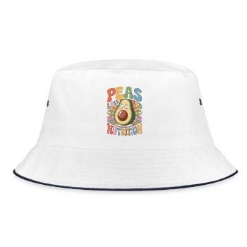 Nutritionist Peas Love And Nutritional Coach - Bucket Hat - white/navy - Front