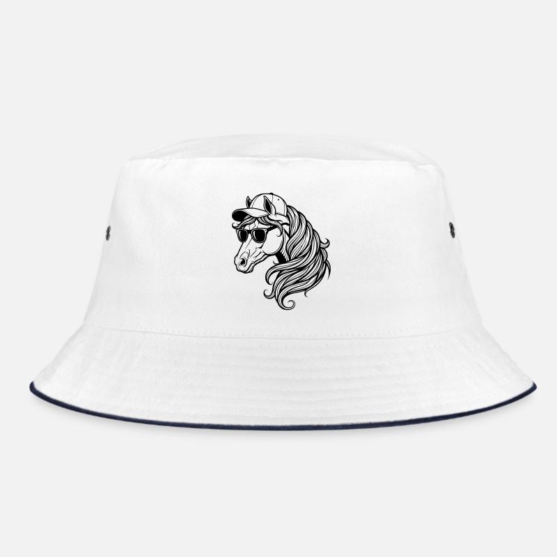 Cheval cool – Tête de cheval avec casquette et lunettes de soleil Bob