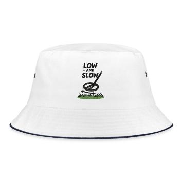 Chasseur de trésors au détecteur de métaux lent et bas - Bob - blanc/marine - Devant