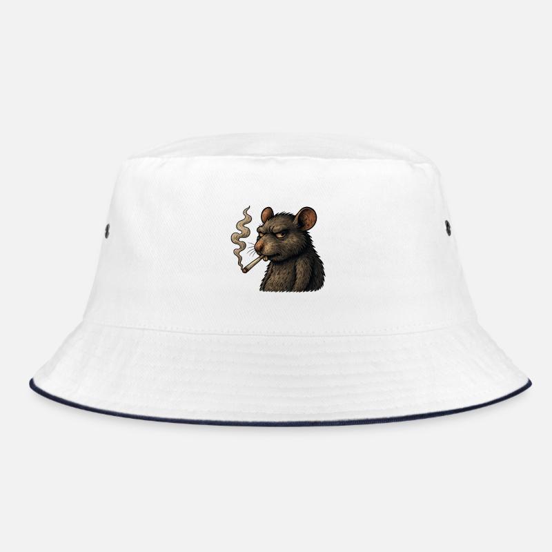 Smoking Rat Bucket Hat