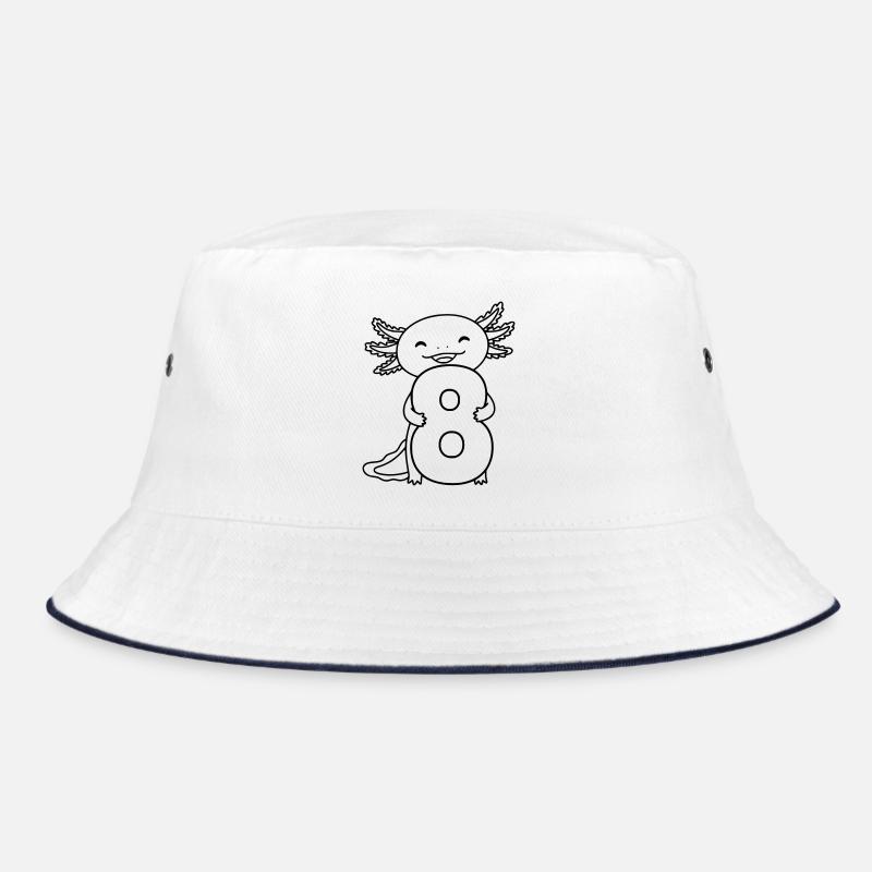 Axolotl avec illustration de dessin animé numéro 8 Bob
