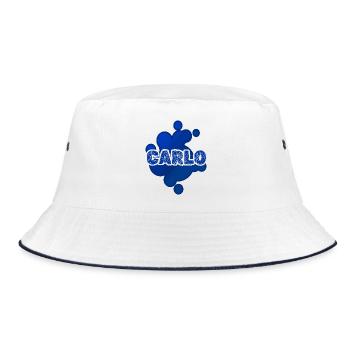 Carlo - Bucket Hat - white/navy - Front