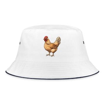 Illustration de la poule d’or - Bob - blanc/marine - Devant