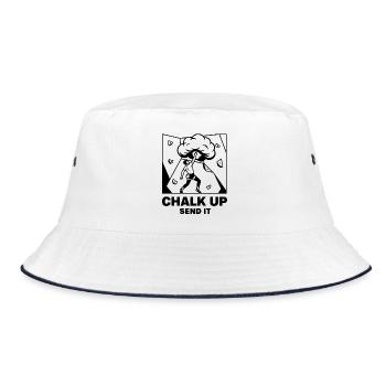 Schreib auf, schick es Kletterspaß - Bucket Hat - Weiß/Navy - Vorne