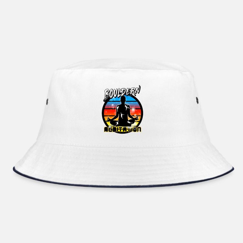 Bouldern und klettern - Bucket Hat - Weiß/Navy