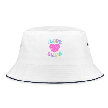 Slime Slime Slimy - Bucket Hat - white/navy - Front