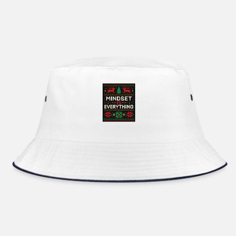 Mindset Is Everything, Xmas Style, Motivational  Bucket Hat