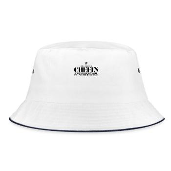 Chefin Edition besser entscheiden - Bucket Hat - Weiß/Navy - Vorne