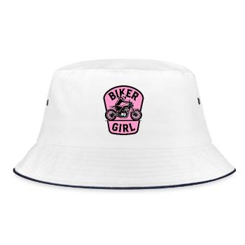 Motard Girl Rose - Bob - blanc/marine - Devant