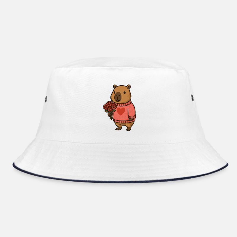 Capybara avec bouquet de roses – Motif de la Saint-Valentin Bob