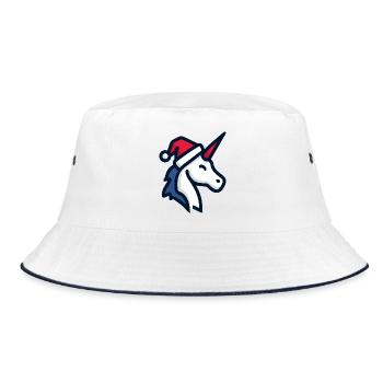 Clin d’œil de Chapeau de Noël licorne cool - Bob - blanc/marine - Devant