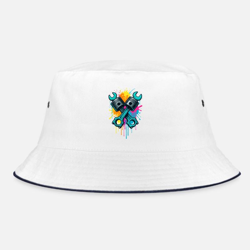 Screwdriver piston design, workshop mechanic Bucket Hat