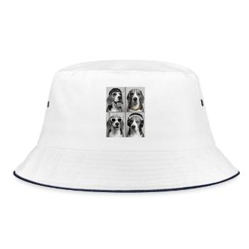 Beagle - Bucket Hat - white/navy - Front