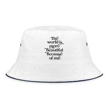 Beautiful Because Of Me - Funny Social Media - Bucket Hat - white/navy - Front