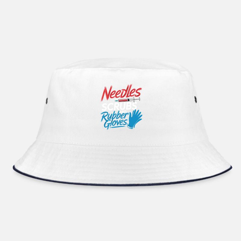 Needles Scrubs and Rubber Gloves Bucket Hat