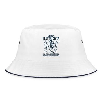 Funny man electrician, I'm an electrician - Bucket Hat - white/navy - Front