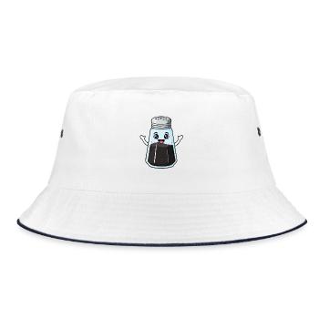 Pepper Shaker Funny Couples Matching Valentine  - Bucket Hat - white/navy - Front