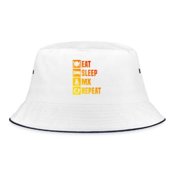 Great Motocross Gift for Motocross - Bucket Hat - white/navy - Front