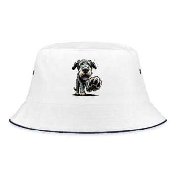 Lévrier irlandais Lévrier Propriétaire de chien de lévrier Fan de chien de loup - Bob - blanc/marine - Devant