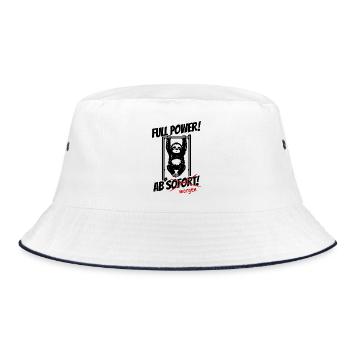Sloth | Full power from tomorrow | Fitness Saying - Bucket Hat - white/navy - Front