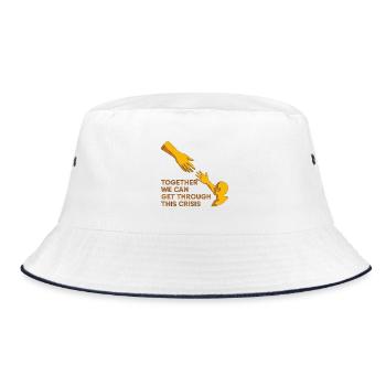 Together We Rise Through This Crisis - Bucket Hat - white/navy - Front