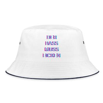 Hardtekk Tekk - Bucket Hat - white/navy - Front