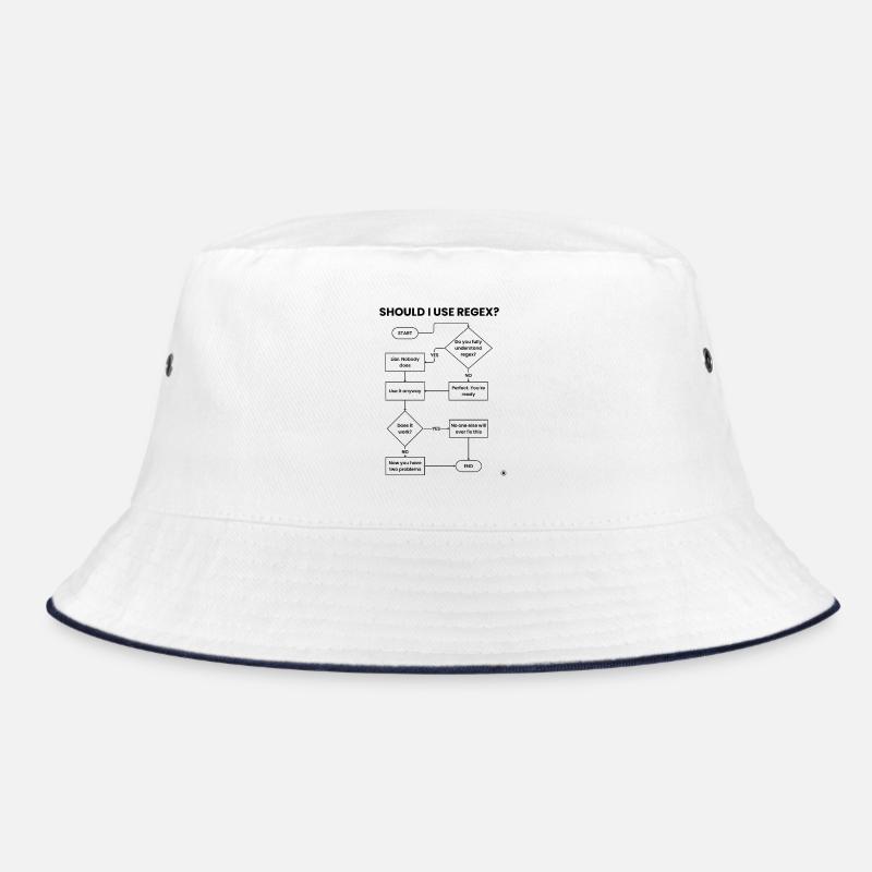 Should I Use Regex Flowchart - Two Problems Gift Bucket Hat