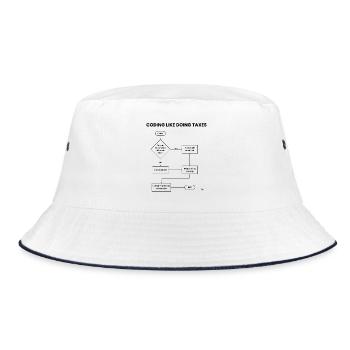 Coding Like Doing Taxes - Submit Hope Gift - Bucket Hat - white/navy - Front
