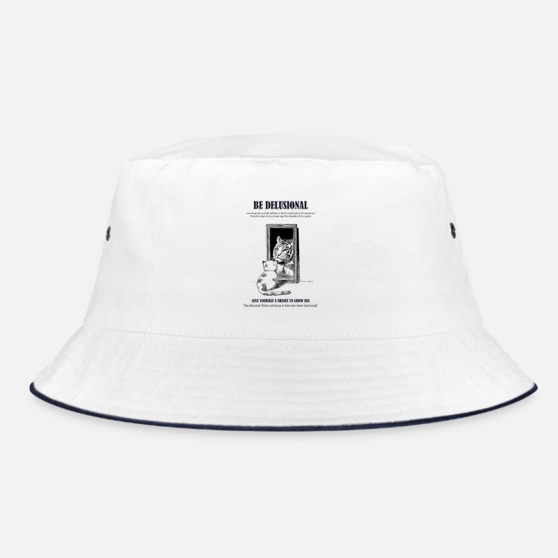Be Delusional Typo Print Bucket Hat