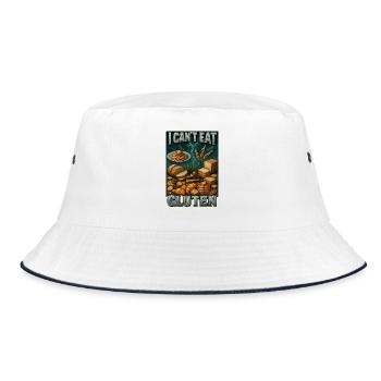 Gluten intolerance Witz Gluten - Bucket Hat - white/navy - Front