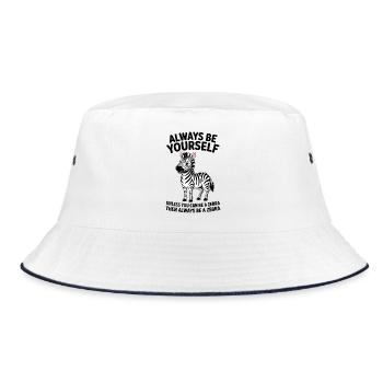 Zebra Saying Funny Zebra Gift - Bucket Hat - white/navy - Front
