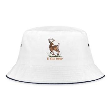 Capital is a shy deer! - Bucket Hat - Weiß/Navy - Vorne