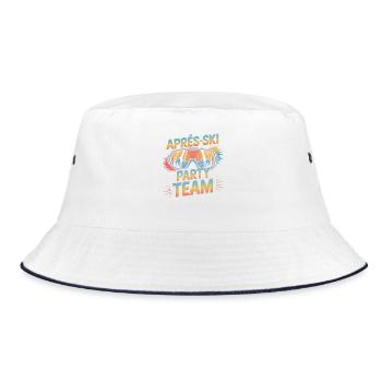Apres Ski Spruch - Bucket Hat - Weiß/Navy - Vorne