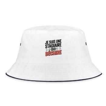 Killer Intern - Humorous Design - Bucket Hat - white/navy - Front