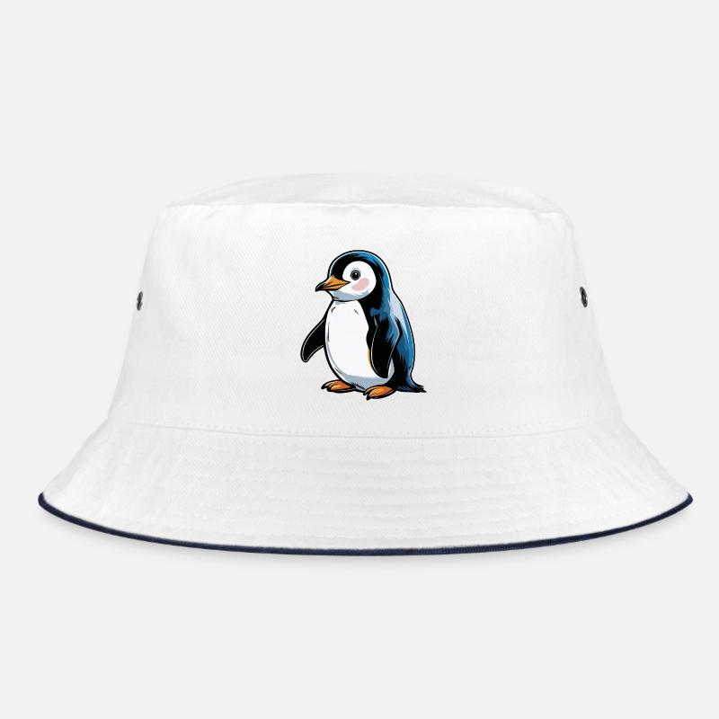 Comic-Pinguin Blauton Bucket Hat