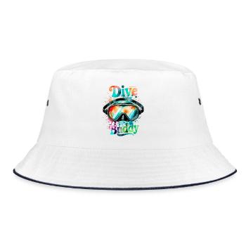 Dive Buddy Diving Goggles - Bucket Hat - white/navy - Front