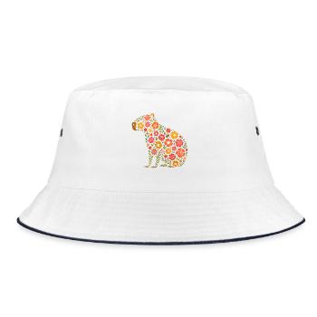 Capybara - Bucket Hat - Weiß/Navy - Vorne