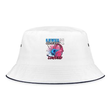 Casque néon Legend niveau 32 - Bob - blanc/marine - Devant