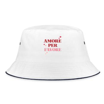 Amore per favore - Bucket Hat - white/navy - Front