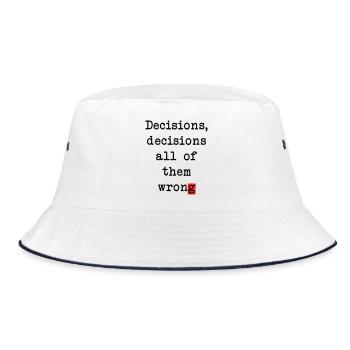Wrong Decisions Club - Bucket Hat - white/navy - Front