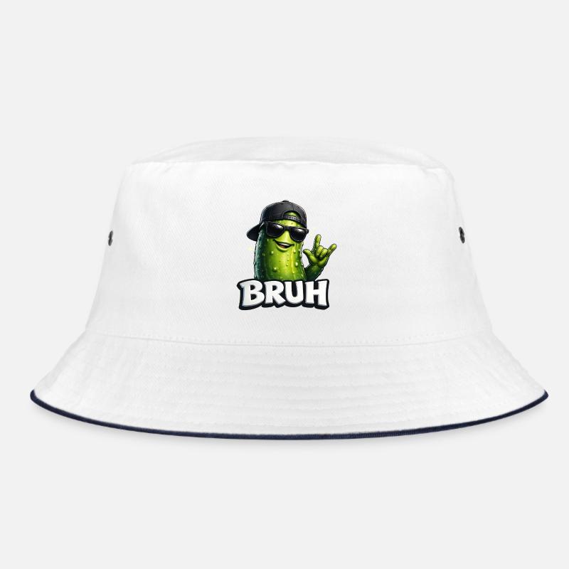 Gurken-Meme BRUH mit Sonnenbrille Bucket Hat
