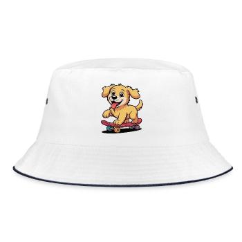 Dessin animé Skateboard Dog - Bob - blanc/marine - Devant