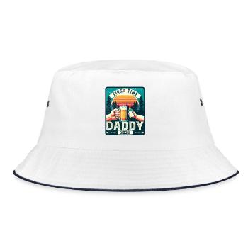 Dad 2026, Expecting Dad, Future Father - Bucket Hat - white/navy - Front