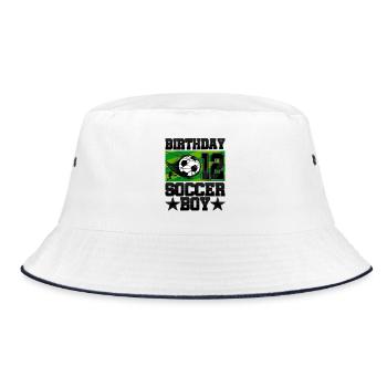 Cadeaux pour le 12e anniversaire de Football garçon 12 ans - Bob - blanc/marine - Devant