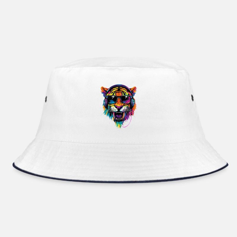 Saber-toothed tiger Smilodon Big cat Sabertooth tiger Bucket Hat