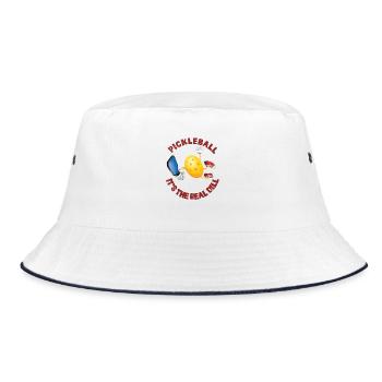Pickleball Its The Real Dill - Bucket Hat - white/navy - Front