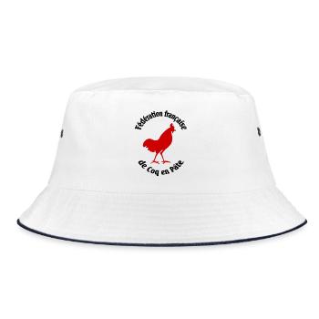French Federation of Cockerel in Paste - Bucket Hat - white/navy - Front
