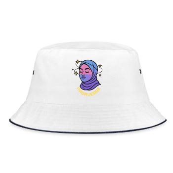 Nadaverse Hijab Starlight - Bob - blanc/marine - Devant